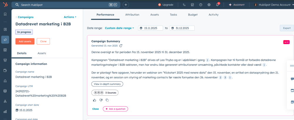 HubSpot Campaigns